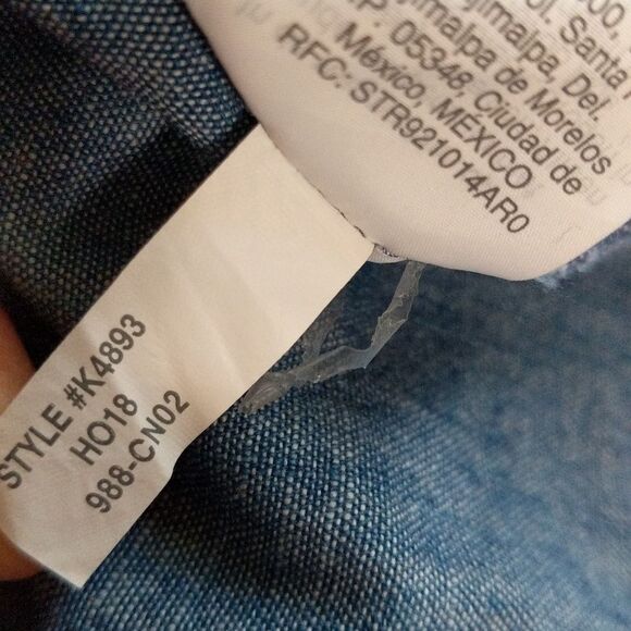 Crewcuts chambray flutter ruffle shoulder cotton knee length dress K4893 girls10 - Picture 6 of 9